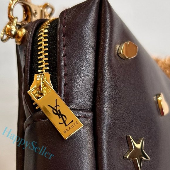 Yves Saint Laurent Dark Brown Crossbody Bag with Gold Chain - Picture 6 of 12